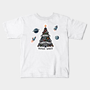 Cosmic Christmas Adventure Kids T-Shirt